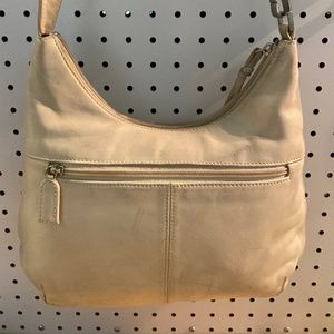 Tignanello Leather Cream Handbag